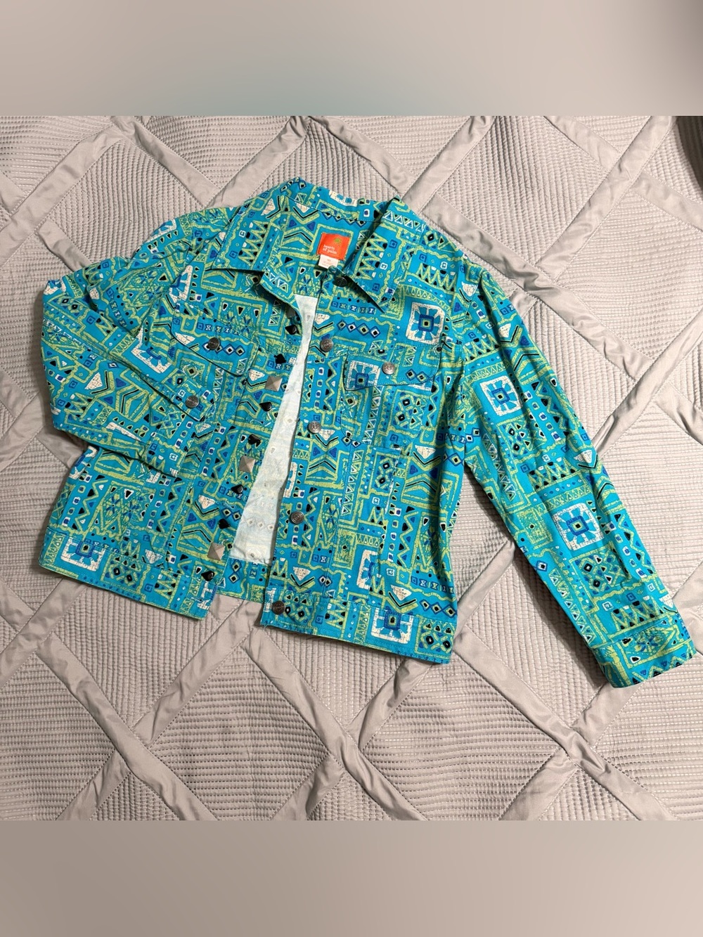 Hearts of Palm Women’s Geometric Blazer Jacket Size 10 | Preowned | G1